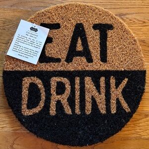 Mudpie 100% Coir Doormat For Dog Bowl. NWT